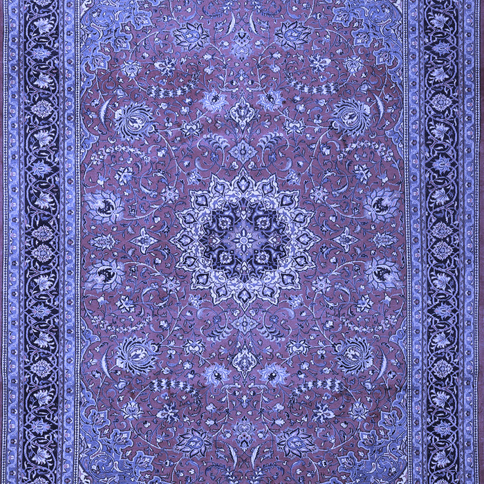 Machine Washable Persian Blue Traditional Rug, wshtr1884blu