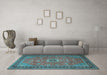 Machine Washable Persian Light Blue Traditional Rug in a Living Room, wshtr1884lblu