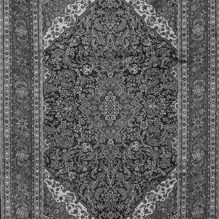 Serging Thickness of Machine Washable Persian Gray Traditional Rug, wshtr1885gry