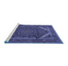 Sideview of Machine Washable Persian Blue Traditional Rug, wshtr1885blu