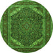 Machine Washable Persian Green Traditional Area Rugs, wshtr1885grn