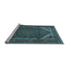 Sideview of Machine Washable Persian Light Blue Traditional Rug, wshtr1885lblu