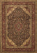 Machine Washable Persian Brown Traditional Rug, wshtr1885brn