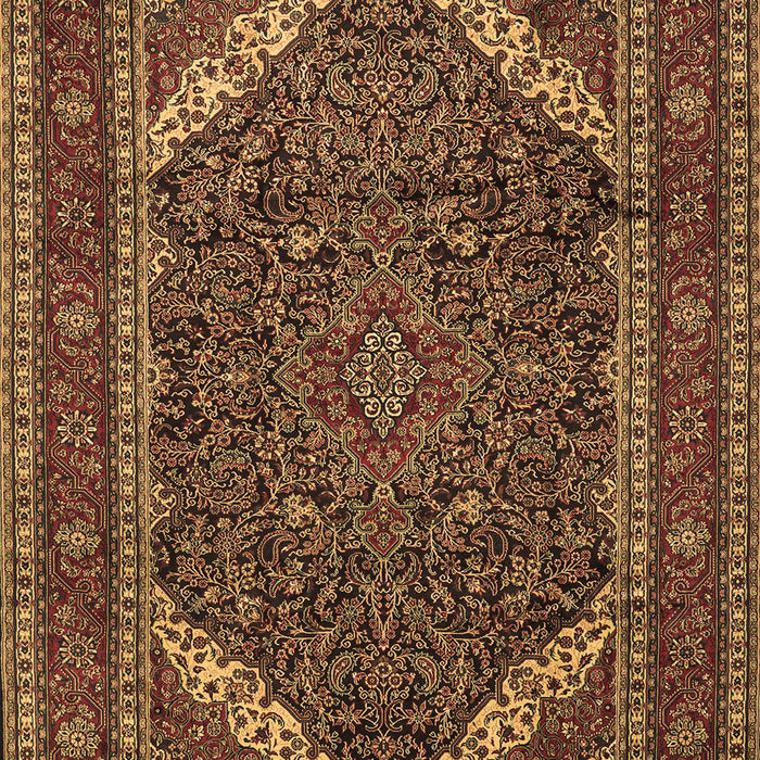 Machine Washable Persian Brown Traditional Rug, wshtr1885brn