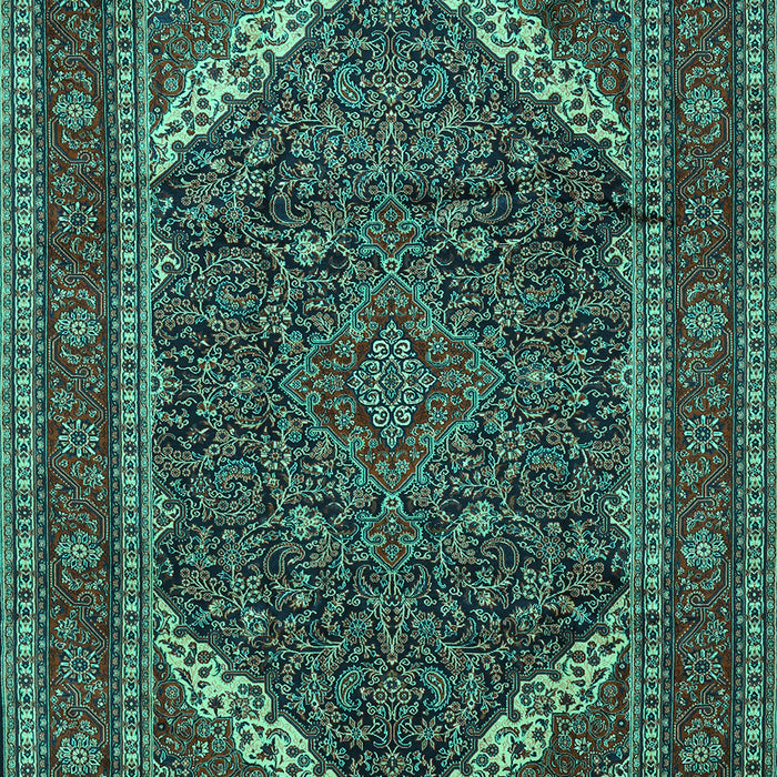 Machine Washable Persian Turquoise Traditional Area Rugs, wshtr1885turq
