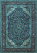 Machine Washable Persian Light Blue Traditional Rug, wshtr1885lblu