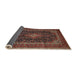 Sideview of Traditional Dark Almond Brown Persian Rug, tr1886