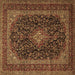 Square Persian Brown Traditional Rug, tr1886brn
