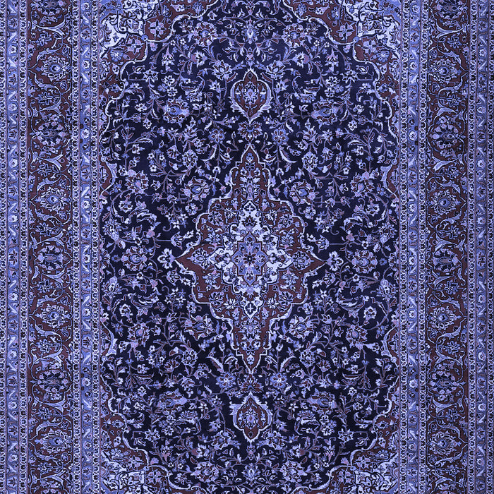 Machine Washable Persian Blue Traditional Rug, wshtr1886blu