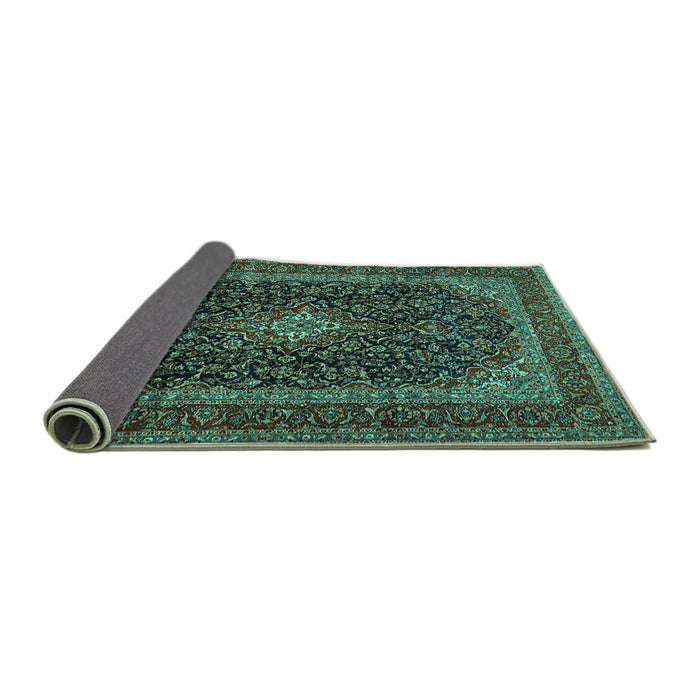 Sideview of Persian Turquoise Traditional Rug, tr1886turq