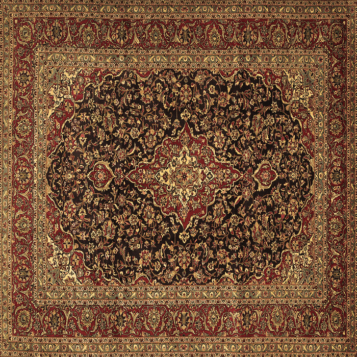 Square Machine Washable Persian Brown Traditional Rug, wshtr1886brn