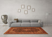 Machine Washable Persian Orange Traditional Area Rugs in a Living Room, wshtr1886org