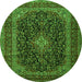 Machine Washable Persian Green Traditional Area Rugs, wshtr1886grn