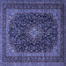 Square Persian Blue Traditional Rug, tr1886blu