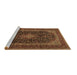 Sideview of Machine Washable Persian Brown Traditional Rug, wshtr1886brn