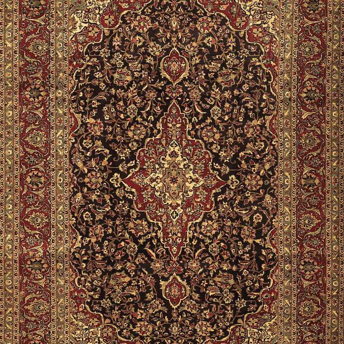 Machine Washable Persian Brown Traditional Rug, wshtr1886brn