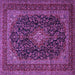 Square Persian Purple Traditional Rug, tr1886pur