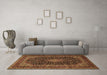 Machine Washable Persian Brown Traditional Rug in a Living Room,, wshtr1886brn