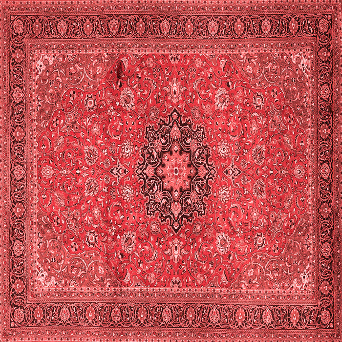 Machine Washable Medallion Red Traditional Rug, wshtr1887red