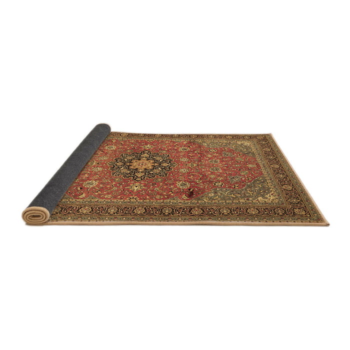Sideview of Medallion Brown Traditional Rug, tr1887brn