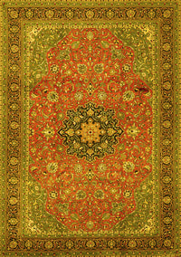 Medallion Yellow Traditional Rug, tr1887yw