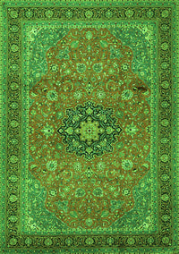 Medallion Green Traditional Rug, tr1887grn