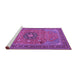 Sideview of Machine Washable Medallion Purple Traditional Area Rugs, wshtr1887pur