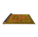 Sideview of Medallion Yellow Traditional Rug, tr1887yw