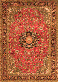 Medallion Orange Traditional Rug, tr1887org