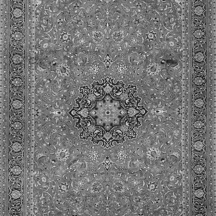 Serging Thickness of Machine Washable Medallion Gray Traditional Rug, wshtr1887gry