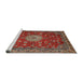 Sideview of Machine Washable Traditional Brown Rug, wshtr1888