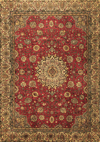 Medallion Brown Traditional Rug, tr1888brn