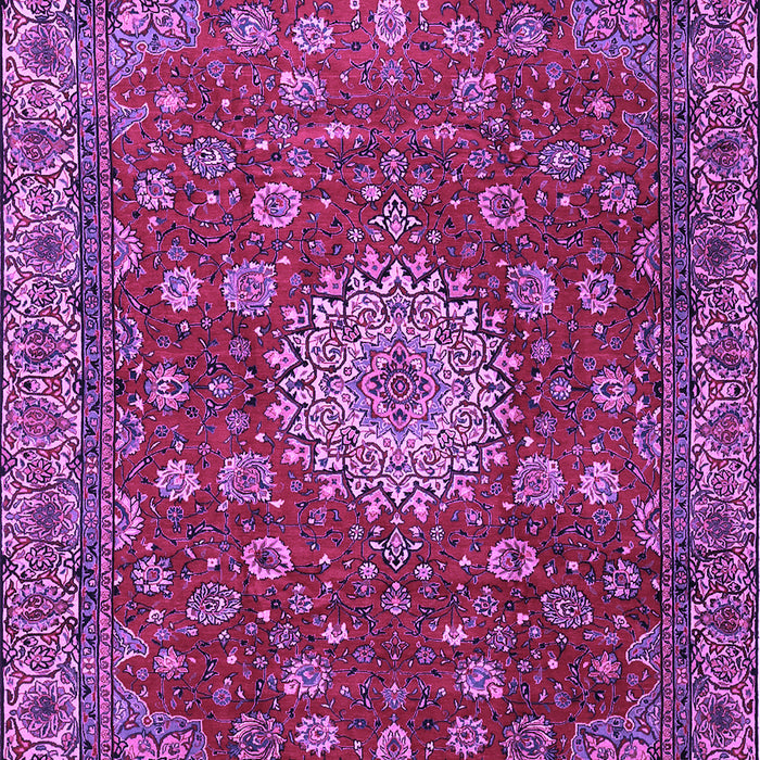 Machine Washable Medallion Purple Traditional Area Rugs, wshtr1888pur