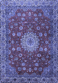 Medallion Blue Traditional Rug, tr1888blu