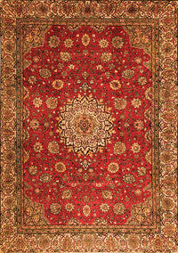 Medallion Orange Traditional Rug, tr1888org