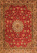 Medallion Orange Traditional Rug, tr1888org