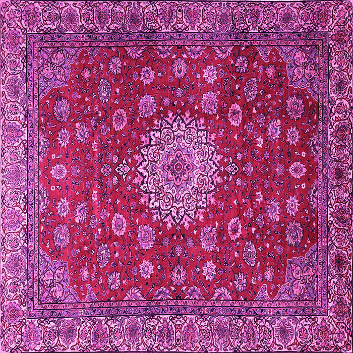 Square Medallion Pink Traditional Rug, tr1888pnk