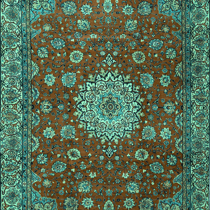 Medallion Turquoise Traditional Rug, tr1888turq
