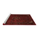 Sideview of Machine Washable Traditional Crimson Red Rug, wshtr1889