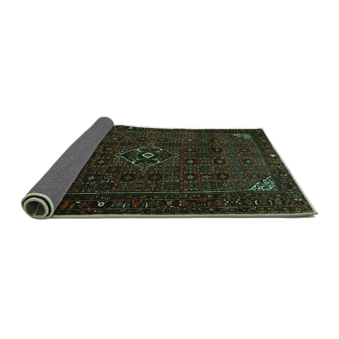 Sideview of Persian Turquoise Traditional Rug, tr1889turq