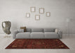 Machine Washable Persian Brown Traditional Rug in a Living Room,, wshtr1889brn