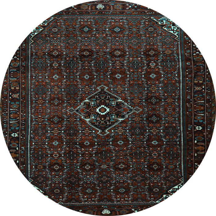 Round Persian Light Blue Traditional Rug, tr1889lblu