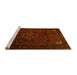 Sideview of Machine Washable Persian Yellow Traditional Rug, wshtr1889yw