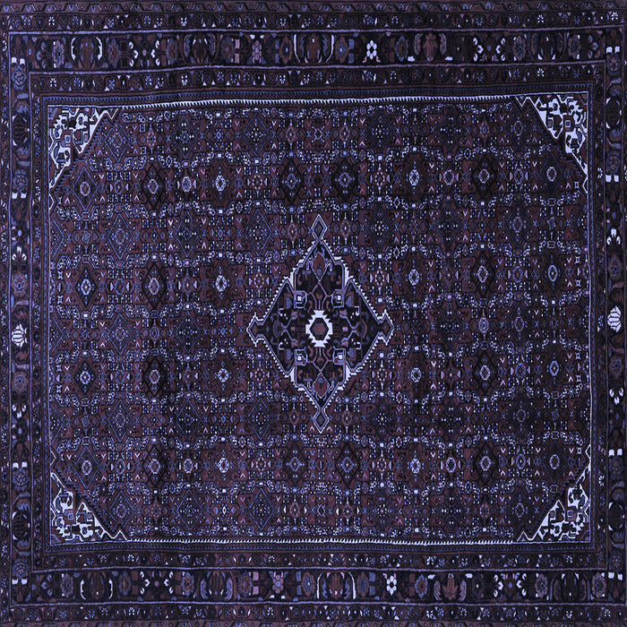Square Machine Washable Persian Blue Traditional Rug, wshtr1889blu