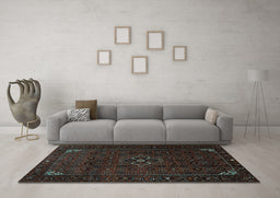 Machine Washable Persian Light Blue Traditional Rug in a Living Room, wshtr1889lblu