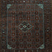 Square Machine Washable Persian Light Blue Traditional Rug, wshtr1889lblu