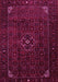 Machine Washable Persian Pink Traditional Rug, wshtr1889pnk