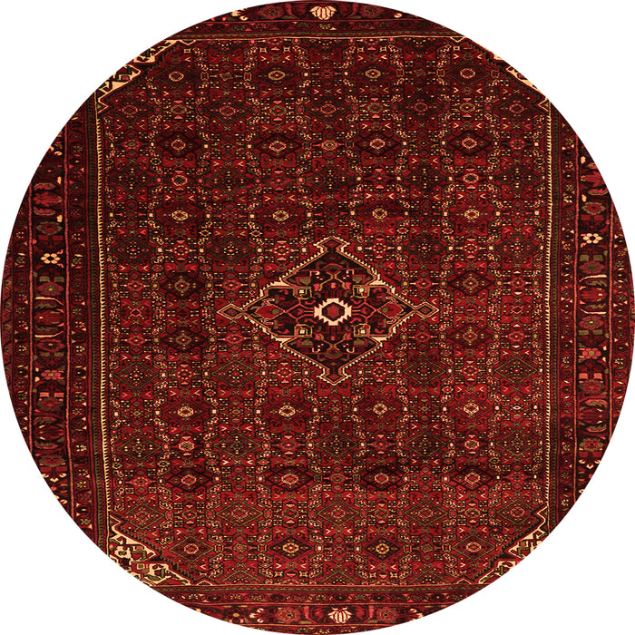 Square Persian Orange Traditional Rug, tr1889org