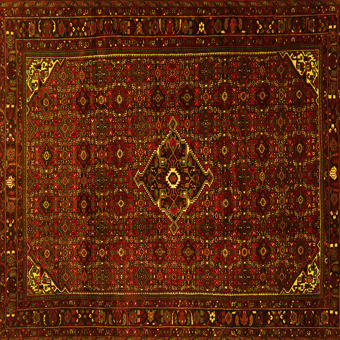 Square Persian Yellow Traditional Rug, tr1889yw