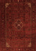 Serging Thickness of Machine Washable Persian Orange Traditional Area Rugs, wshtr1889org